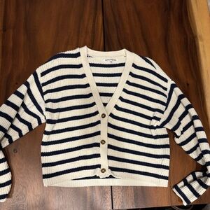 Reformation stripped cardigan xs